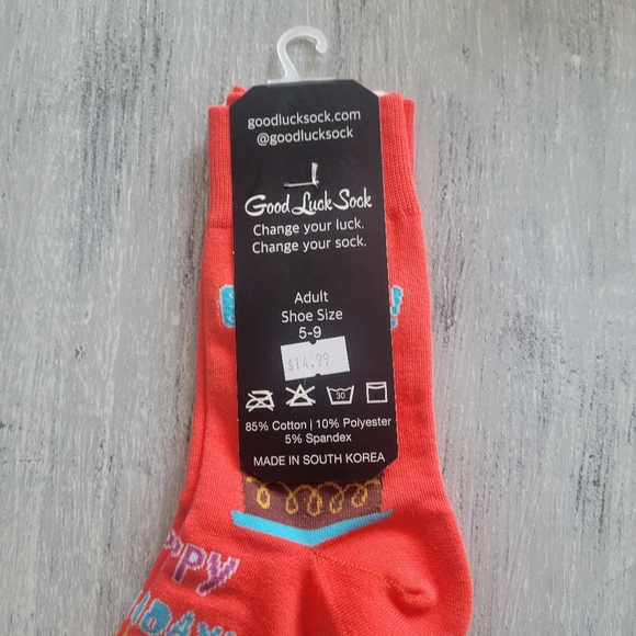 2/$15 Happy Birthday Crew Socks - Picture 3 of 3